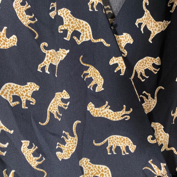 Leopard Print Wrap Midi Dress | J Crew - Picture 2 of 5